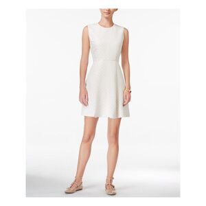 MAISON JULES Womens Ivory Sleeveless Above The Knee Fit + Flare Dress XXL